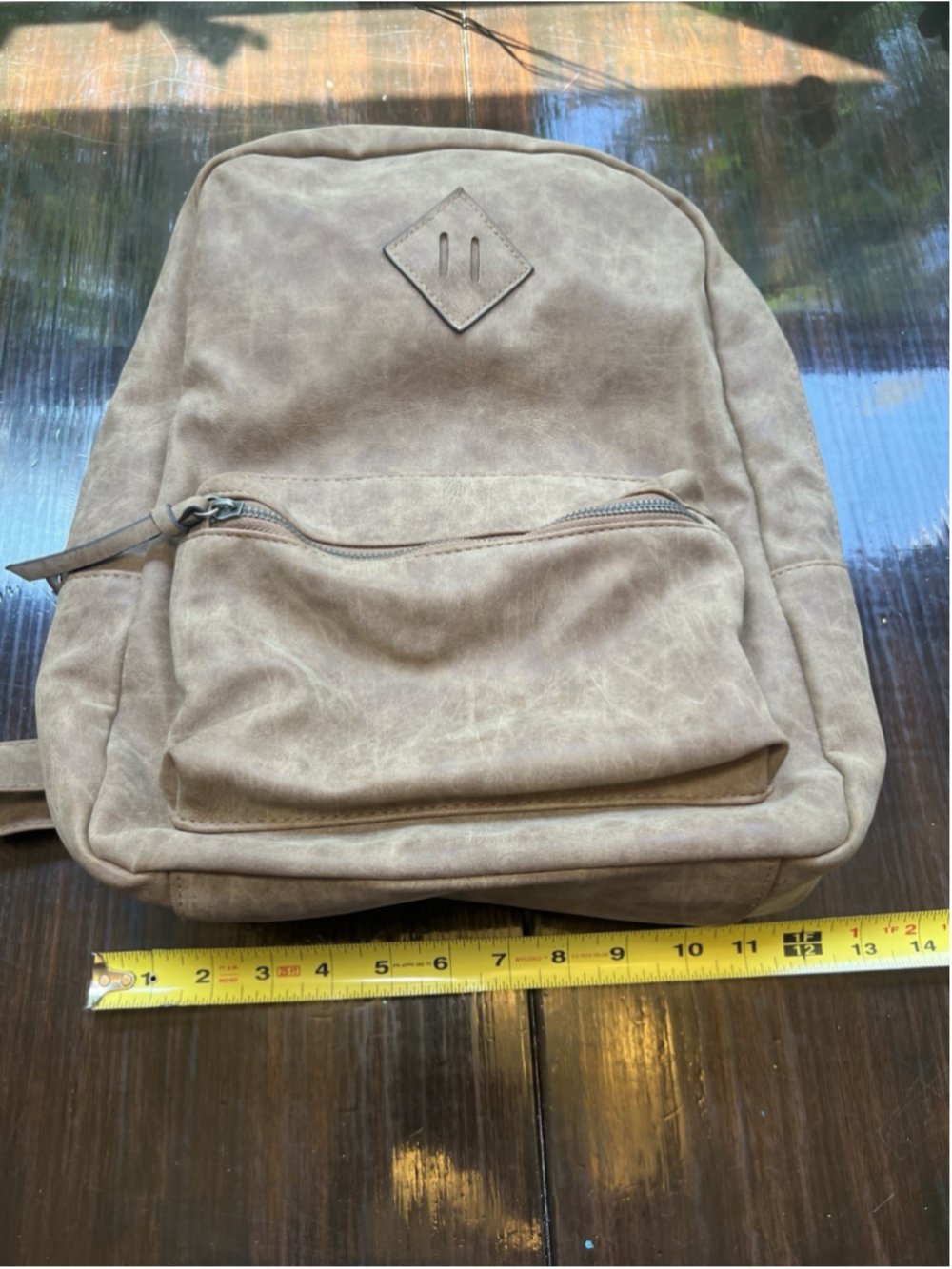 American Eagle Outfitters Brown Faux Leather Backpack Bag Vintage Y2K - Picture 6 of 11